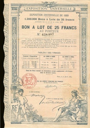 Exposition Universelle - 25 Francs Bond